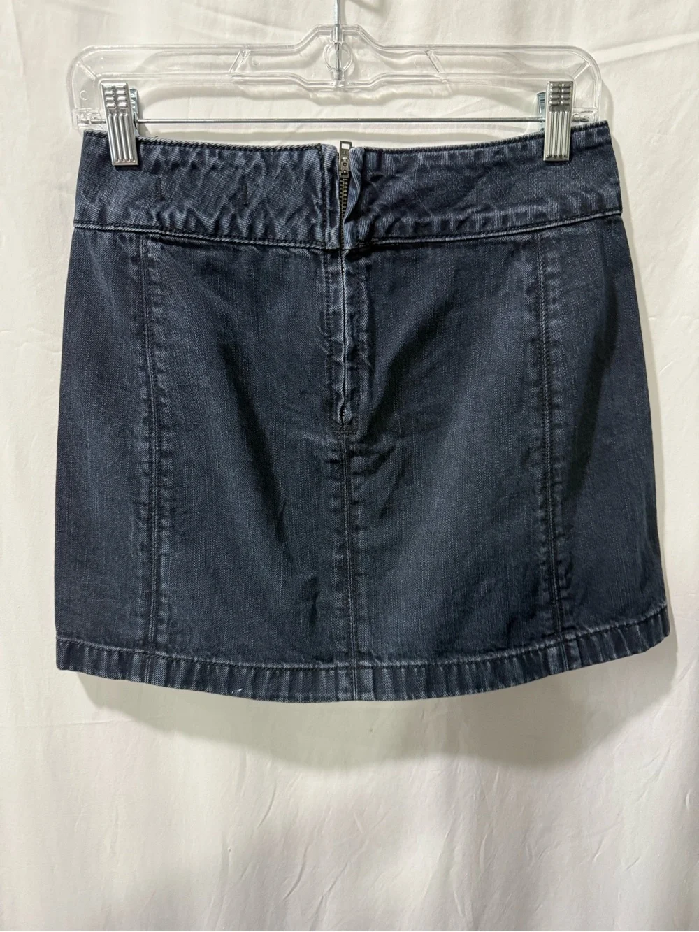 Free People Navy Panel Denim Mini Skirt
